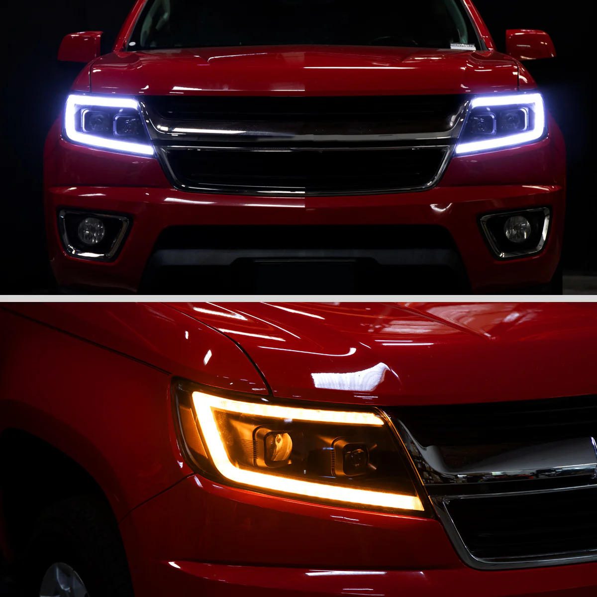 Spec-D Projector Headlights Chevy Colorado (2015-2022) Sequential Or Non-Sequential LED Bar - Black Or Chrome - Image 17