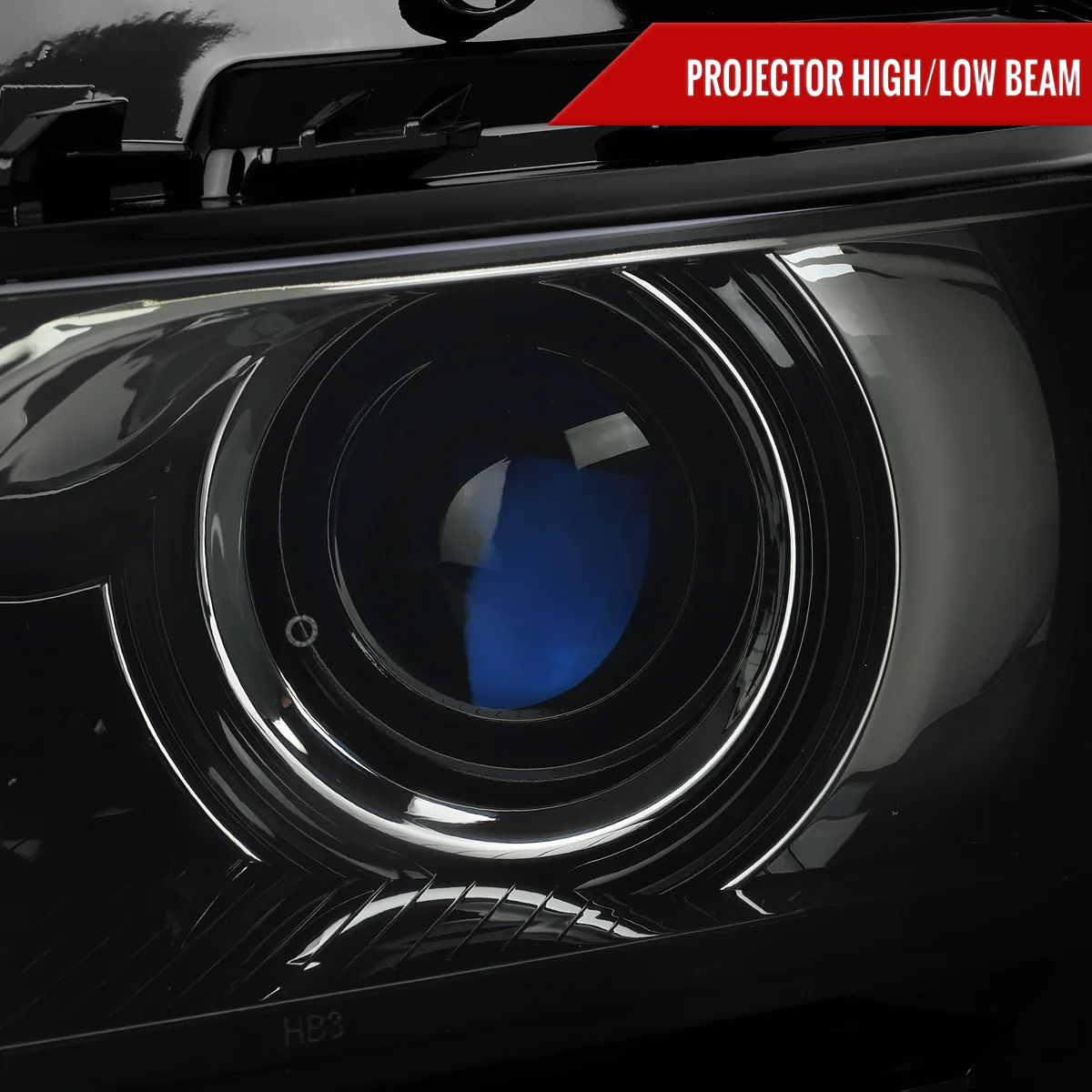 Spec-D Projector Headlights Chevy Impala (14-20) Gloss Black Housing w/ Clear or Smoke Lens - Image 4