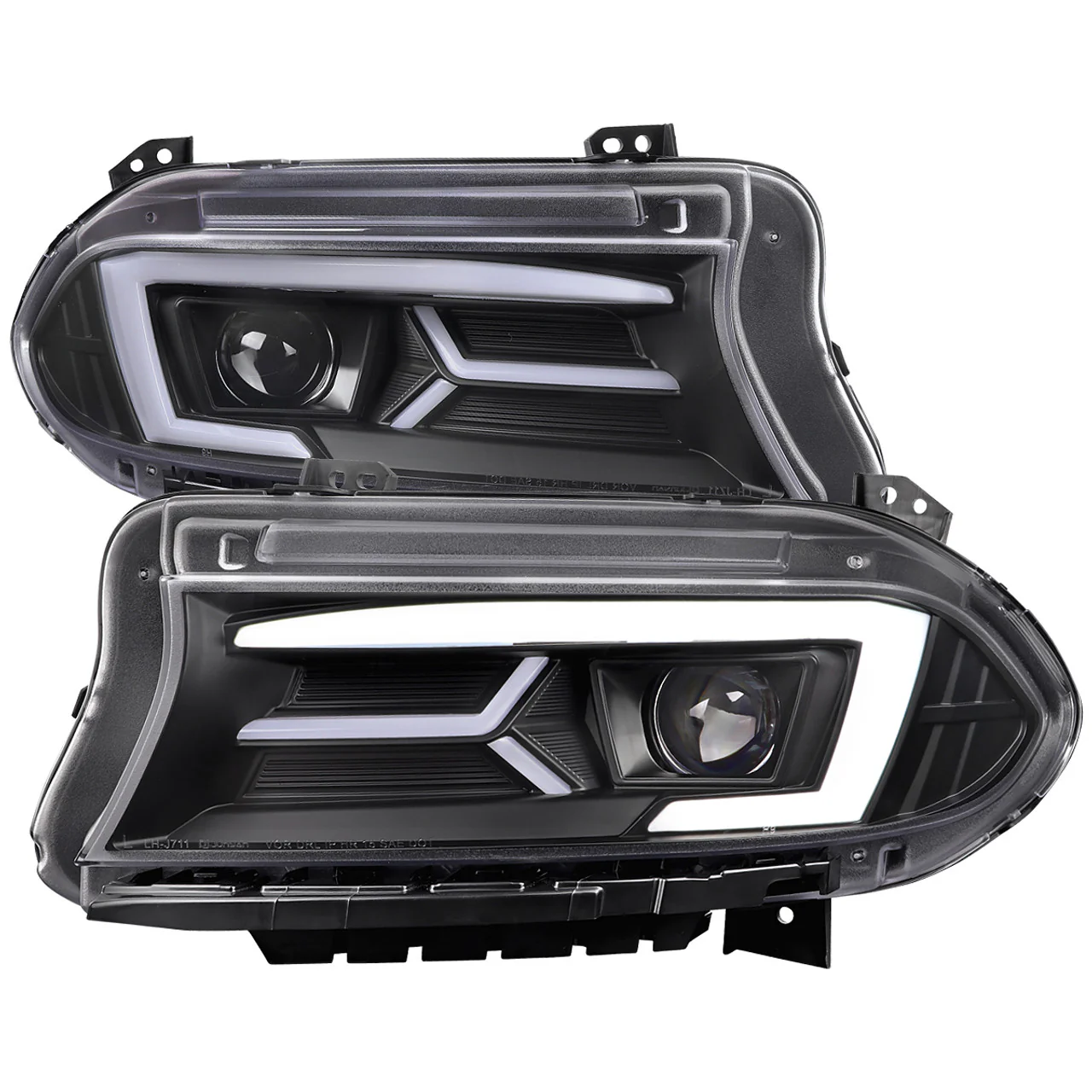 Spec-D Projector Headlights Dodge Charger (2015-2023) Sequential LED Turn Signal - Black or Chrome - Image 5