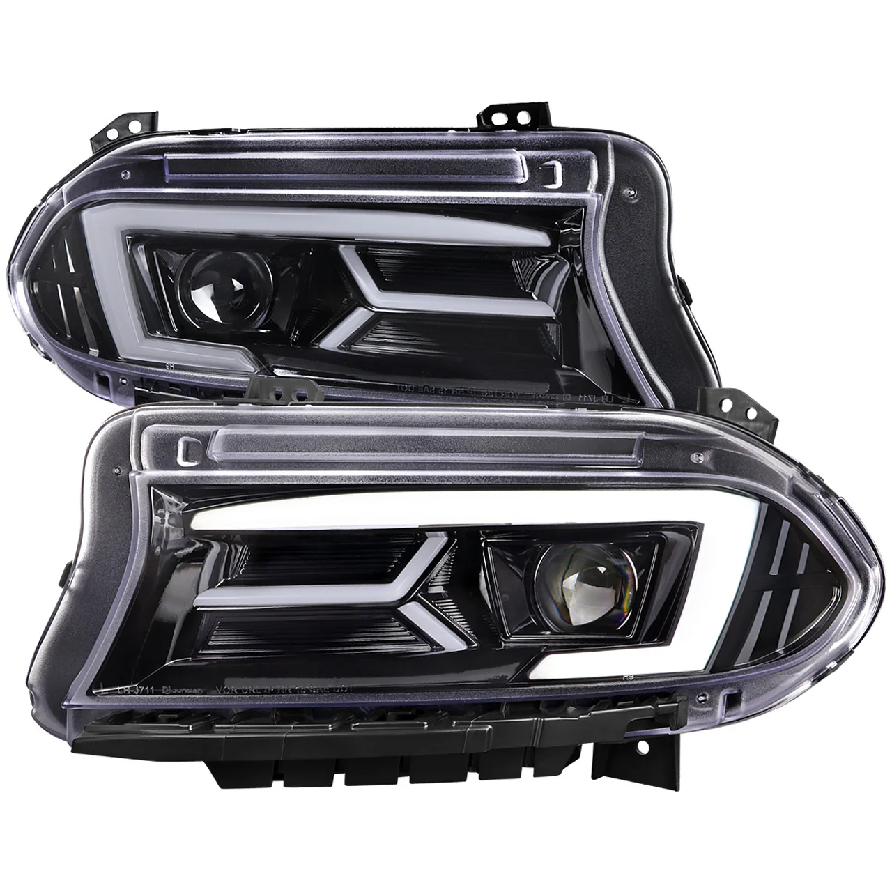 Spec-D Projector Headlights Dodge Charger (2015-2023) Sequential LED Turn Signal - Black or Chrome - Image 6