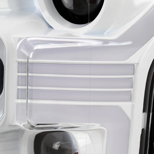 Spec-D Projector Headlights Ford F150 (15–17) w/ Switchback Sequential Turn Signals w/ White Housing & Clear Lens - Image 3