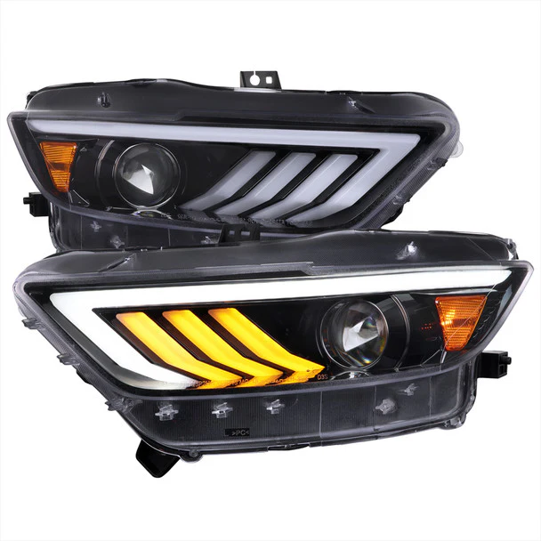 Spec-D Projector Headlights Ford Mustang S550 (15-17) & Shelby GT350/500 (18-20) OEM HID Type w/ LED Sequential Turn Signals - Image 11