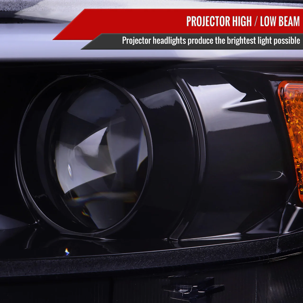 Spec-D Projector Headlights Ford Mustang S550 (15-17) & Shelby GT350/500 (18-20) OEM HID Type w/ LED Sequential Turn Signals - Image 3