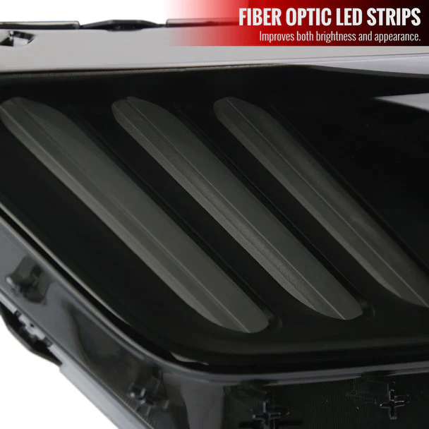 Spec-D Projector Headlights Ford Mustang S550 (15-17) Shelby (18-20) LED HID Black Housing w/ Smoked Lens - Image 4
