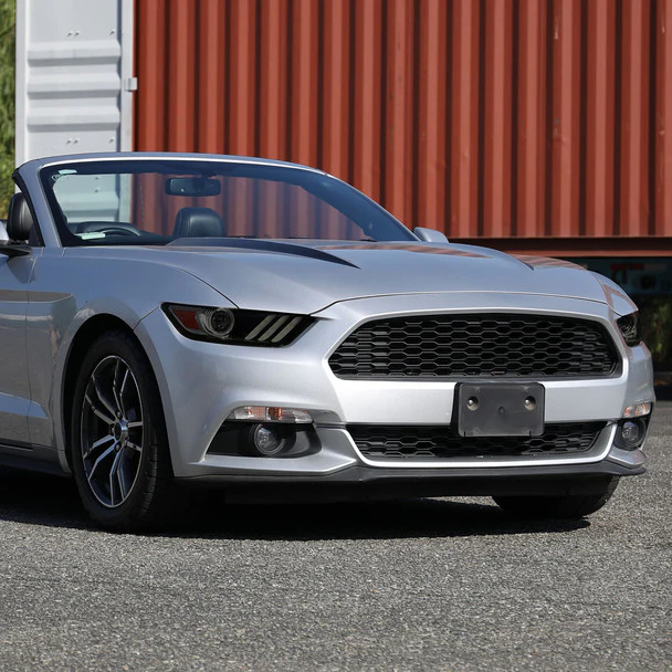 Spec-D Projector Headlights Ford Mustang S550 (15-17) Shelby (18-20) LED HID Black Housing w/ Smoked Lens - Image 9