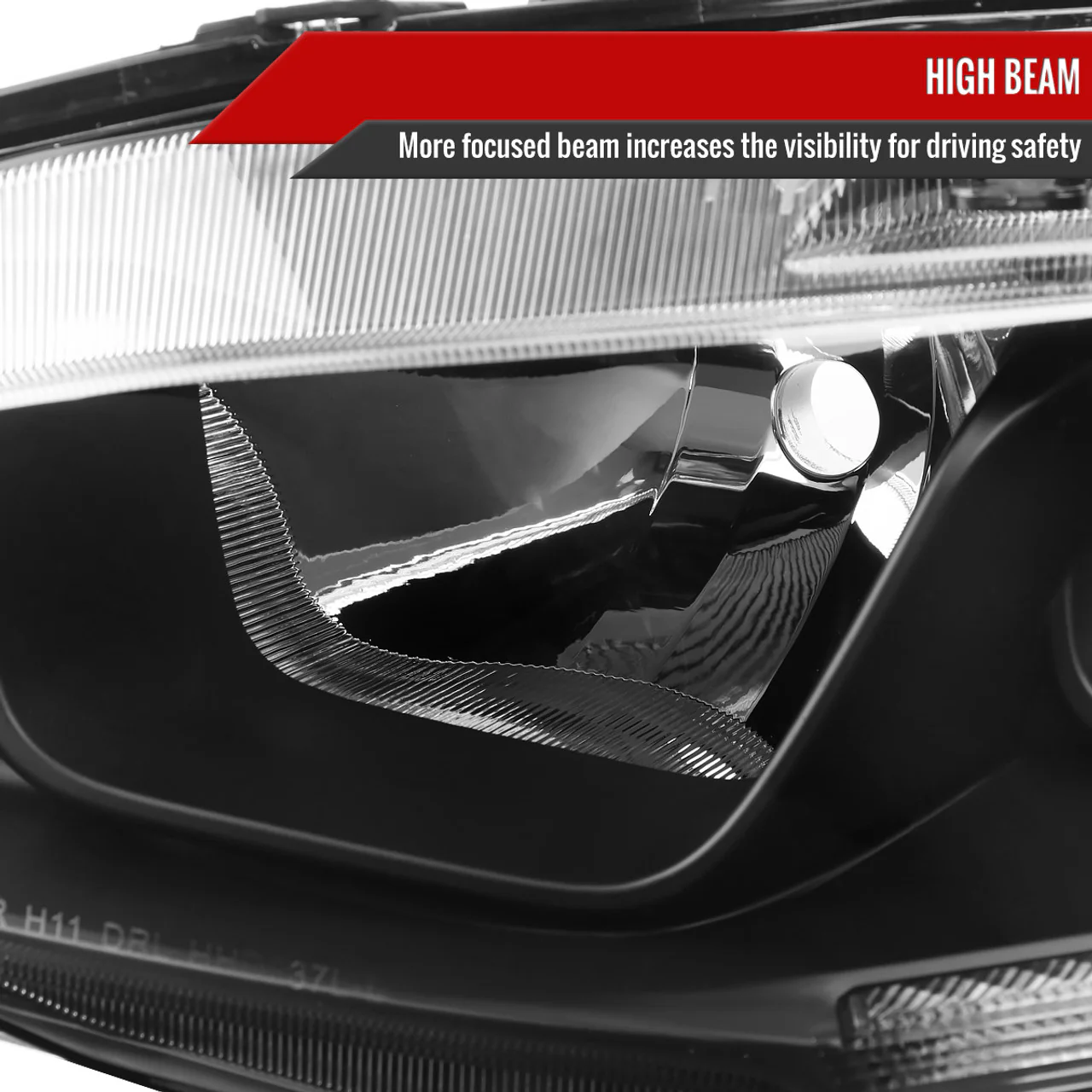 Spec-D Projector Headlights Honda Civic (2016-2021) OEM Factory Style w/ LED Strip - Image 10