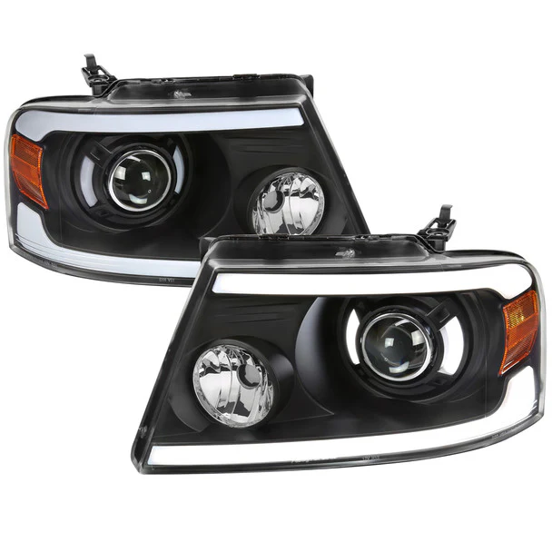 Spec-D Projector Headlights Lincoln Mark LT (06-08) LED Bar or LED Tube - Black or Chrome - Image 10