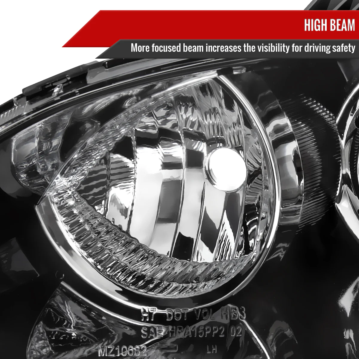 Spec-D Projector Headlights Mazda 3 Sedan (2004-2009) Black or Chrome Replacements - Image 7