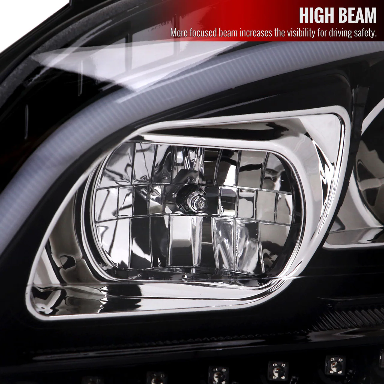 Spec-D Projector Headlights Mercedes W164 ML 350 / ML 550 / ML 63 (09-11) ML 320 / ML 450 (2009) w/ LED Sequetial Turn Signal Smoked or Clear Lens - Image 14