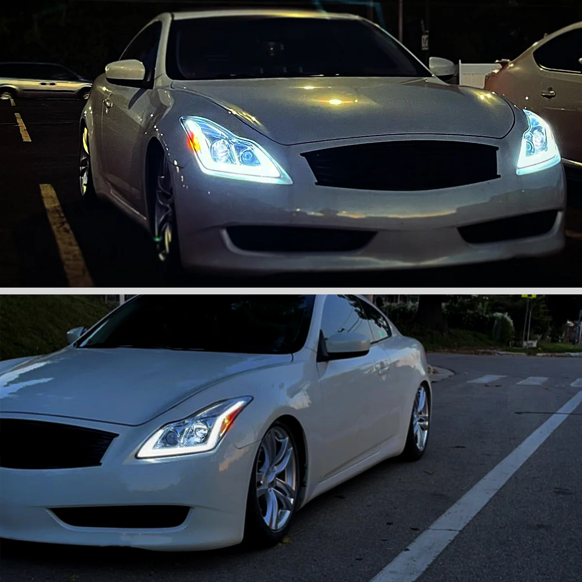 Spec-D Projector LED Headlights Infiniti G37 Coupe / Q60 Coupe (08-15) Dual or Triple Full LED w/ Clear or Smoke Lens - Image 10