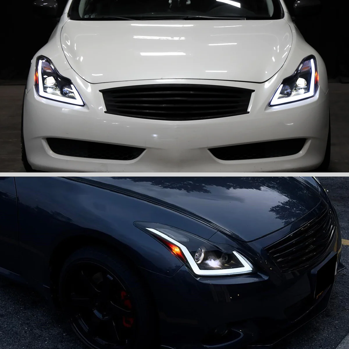 Spec-D Projector LED Headlights Infiniti G37 Coupe / Q60 Coupe (08-15) Dual or Triple Full LED w/ Clear or Smoke Lens - Image 25