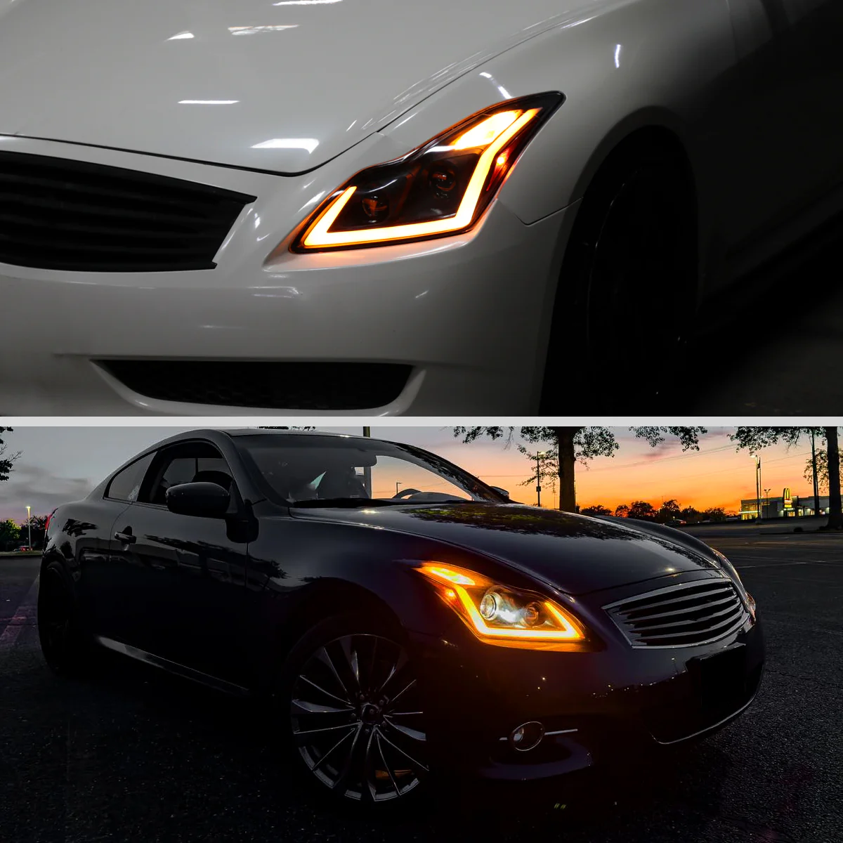 Spec-D Projector LED Headlights Infiniti G37 Coupe / Q60 Coupe (08-15) Dual or Triple Full LED w/ Clear or Smoke Lens - Image 26