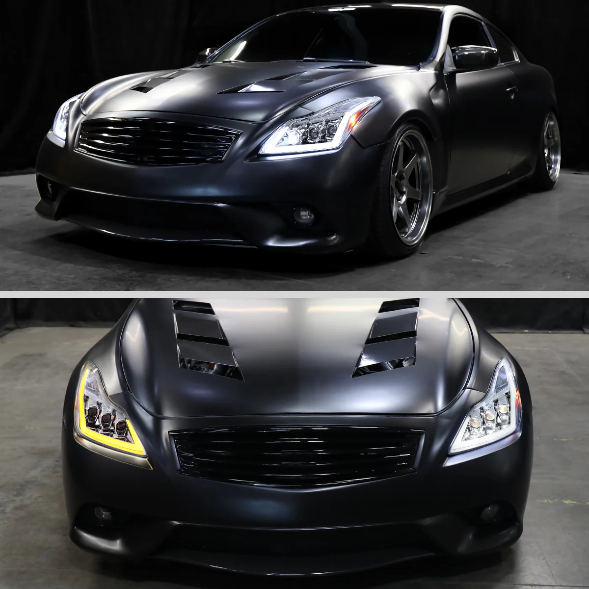 Spec-D Projector LED Headlights Infiniti G37 Coupe / Q60 Coupe (08-15) Dual or Triple Full LED w/ Clear or Smoke Lens - Image 45