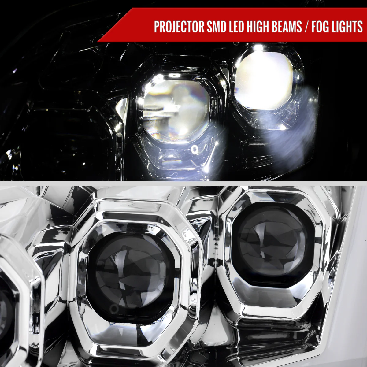Spec-D Projector LED Headlights Infiniti G37 Coupe / Q60 Coupe (08-15) Dual or Triple Full LED w/ Clear or Smoke Lens - Image 46