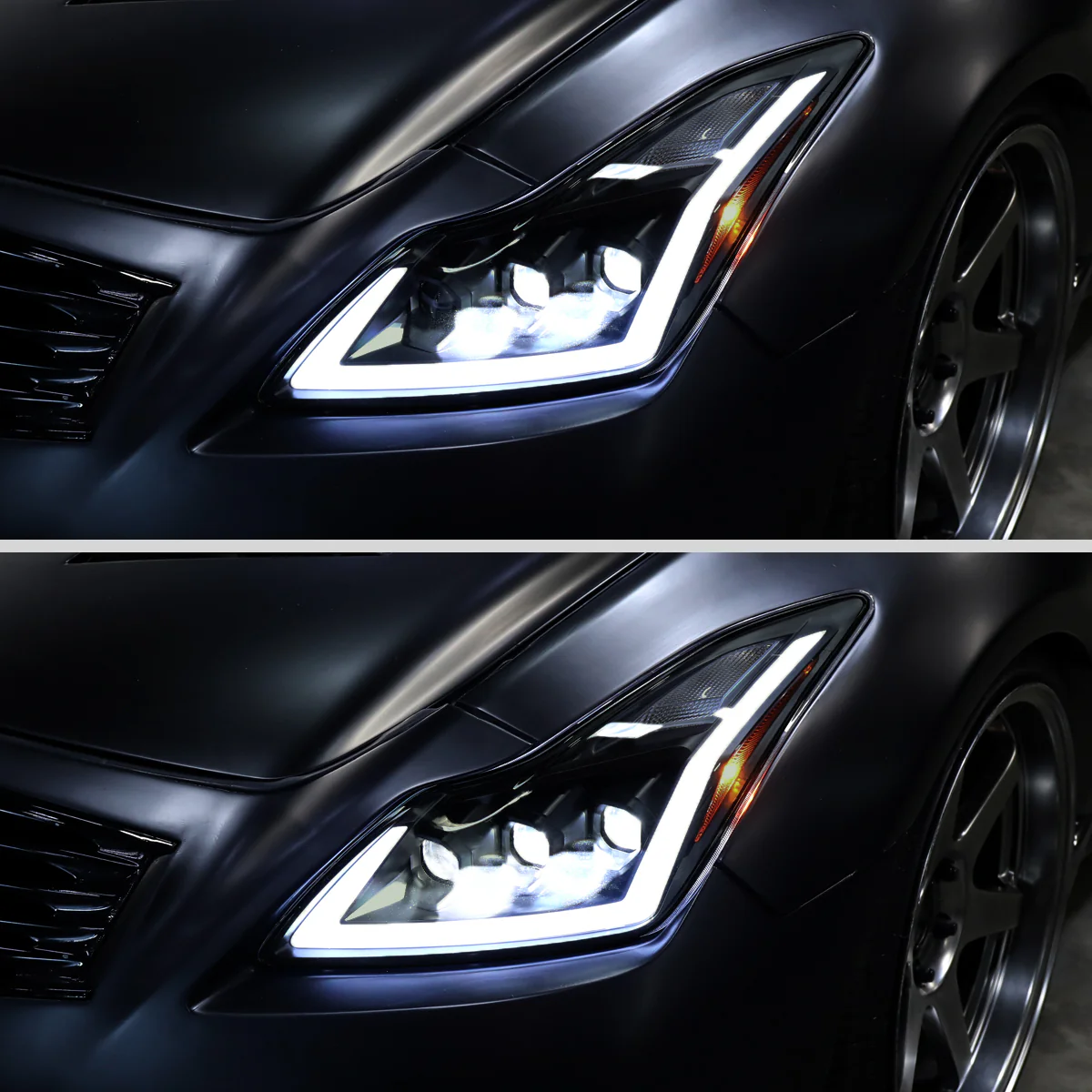 Spec-D Projector LED Headlights Infiniti G37 Coupe / Q60 Coupe (08-15) Dual or Triple Full LED w/ Clear or Smoke Lens - Image 76