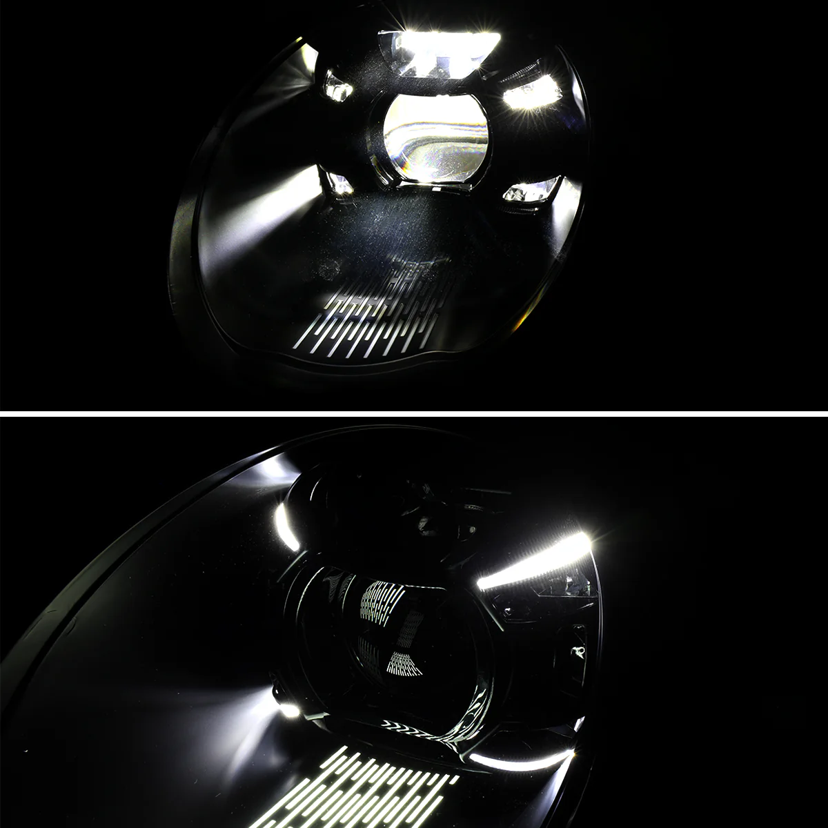 Spec-D Projector Headlights Porsche 911 (08-19) 997 & 991 LED Matrix Style - Black - Image 14