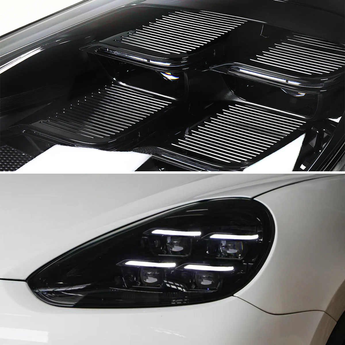 Spec-D Projector Headlights Porsche Cayenne (08-23) 957 & 958 LED Matrix or Quad LED Bar Style - Black - Image 11