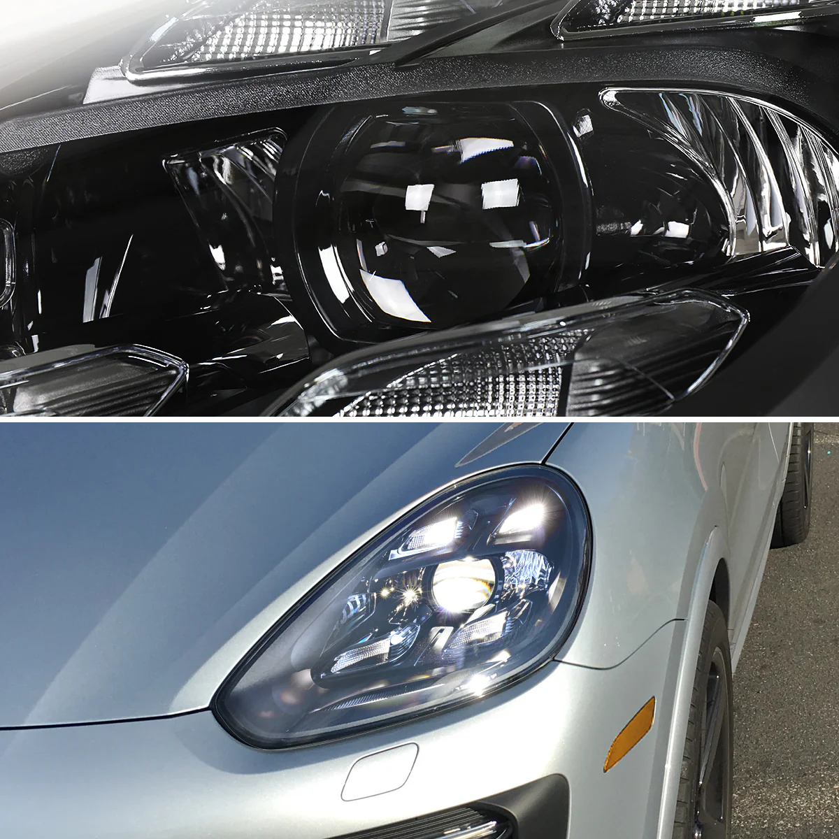 Spec-D Projector Headlights Porsche Cayenne (08-23) 957 & 958 LED Matrix or Quad LED Bar Style - Black - Image 16
