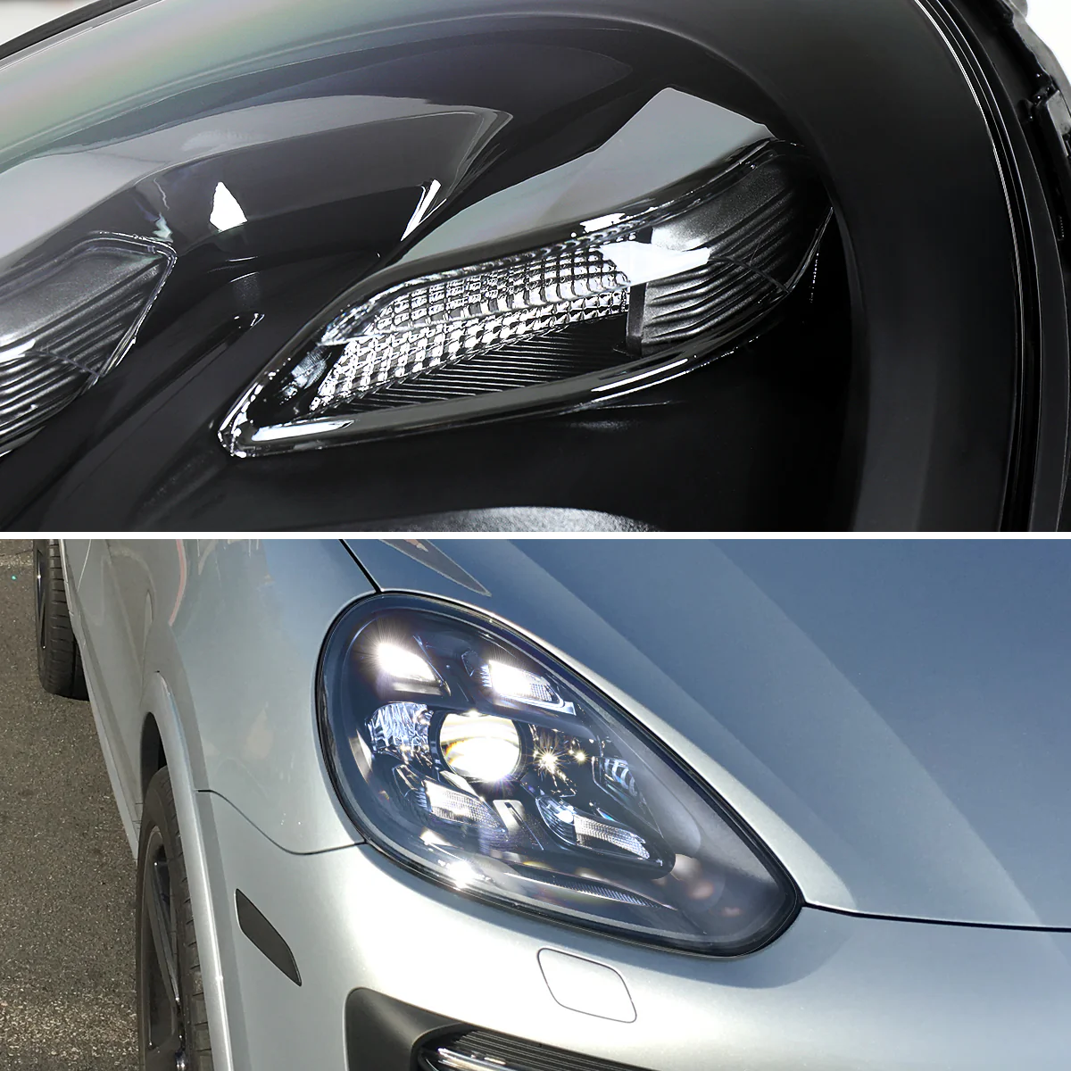 Spec-D Projector Headlights Porsche Cayenne (08-23) 957 & 958 LED Matrix or Quad LED Bar Style - Black - Image 19