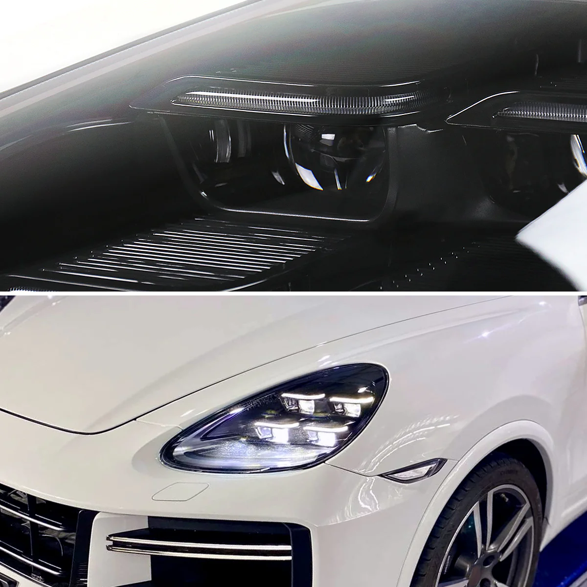Spec-D Projector Headlights Porsche Cayenne (08-23) 957 & 958 LED Matrix or Quad LED Bar Style - Black - Image 22