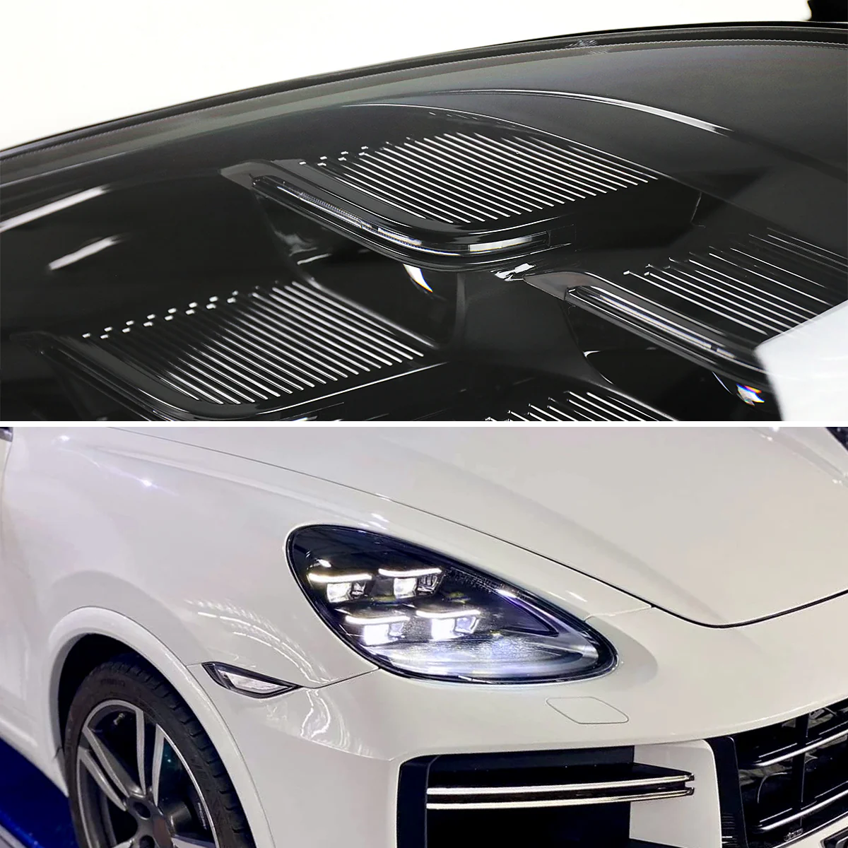 Spec-D Projector Headlights Porsche Cayenne (08-23) 957 & 958 LED Matrix or Quad LED Bar Style - Black - Image 24