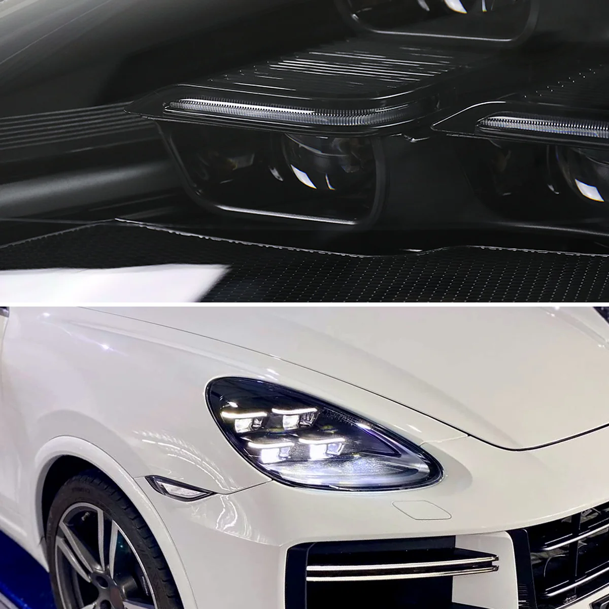 Spec-D Projector Headlights Porsche Cayenne (08-23) 957 & 958 LED Matrix or Quad LED Bar Style - Black - Image 25