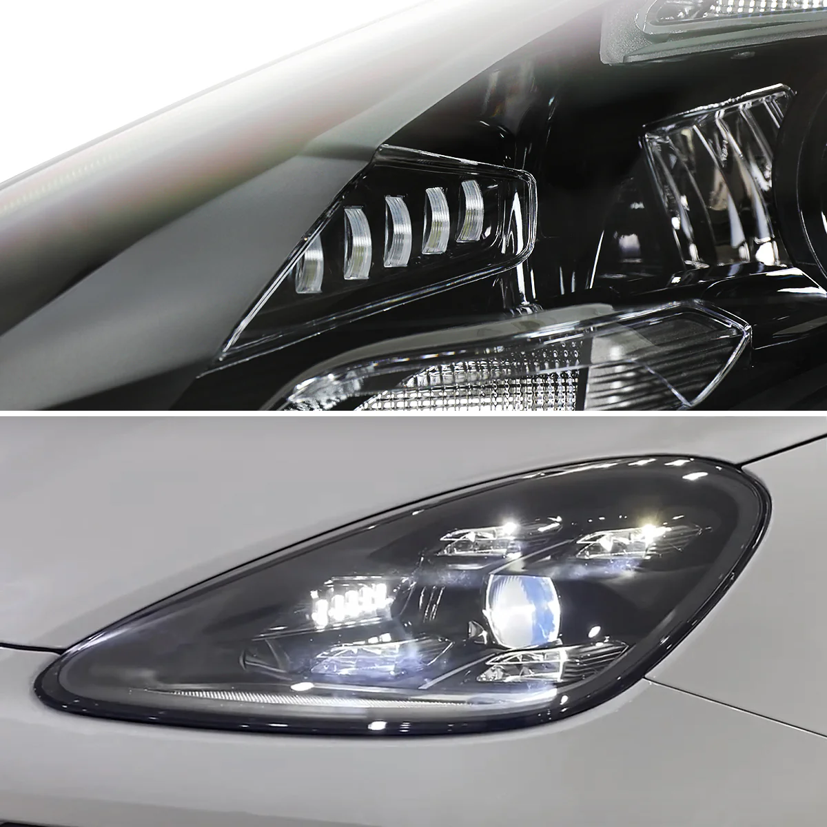 Spec-D Projector Headlights Porsche Cayenne (08-23) 957 & 958 LED Matrix or Quad LED Bar Style - Black - Image 28