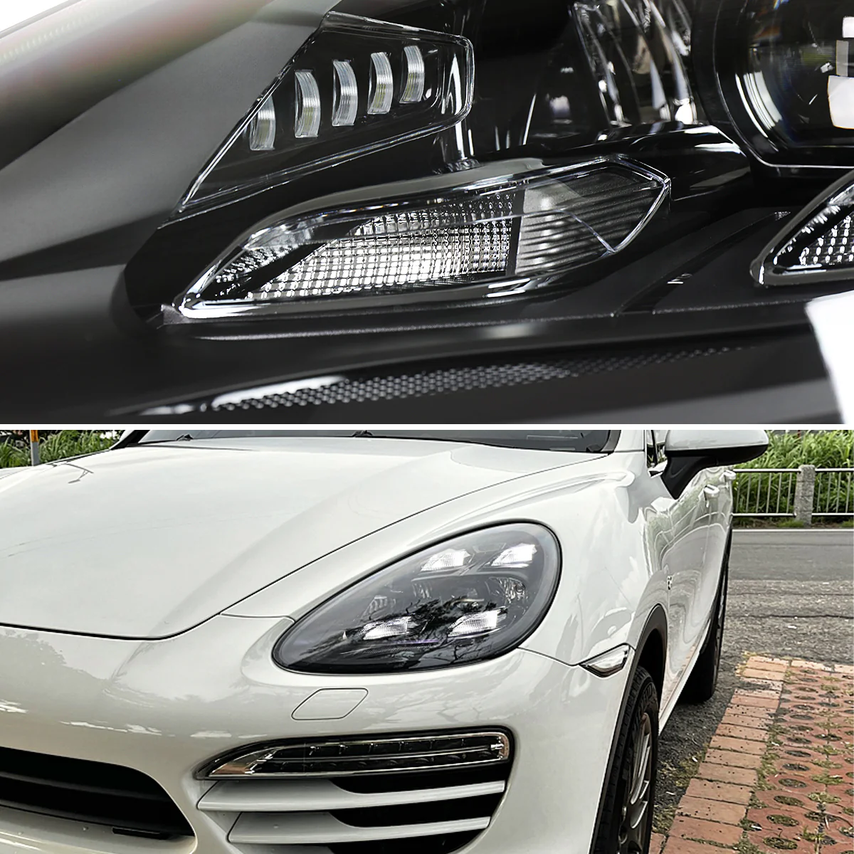 Spec-D Projector Headlights Porsche Cayenne (08-23) 957 & 958 LED Matrix or Quad LED Bar Style - Black - Image 29