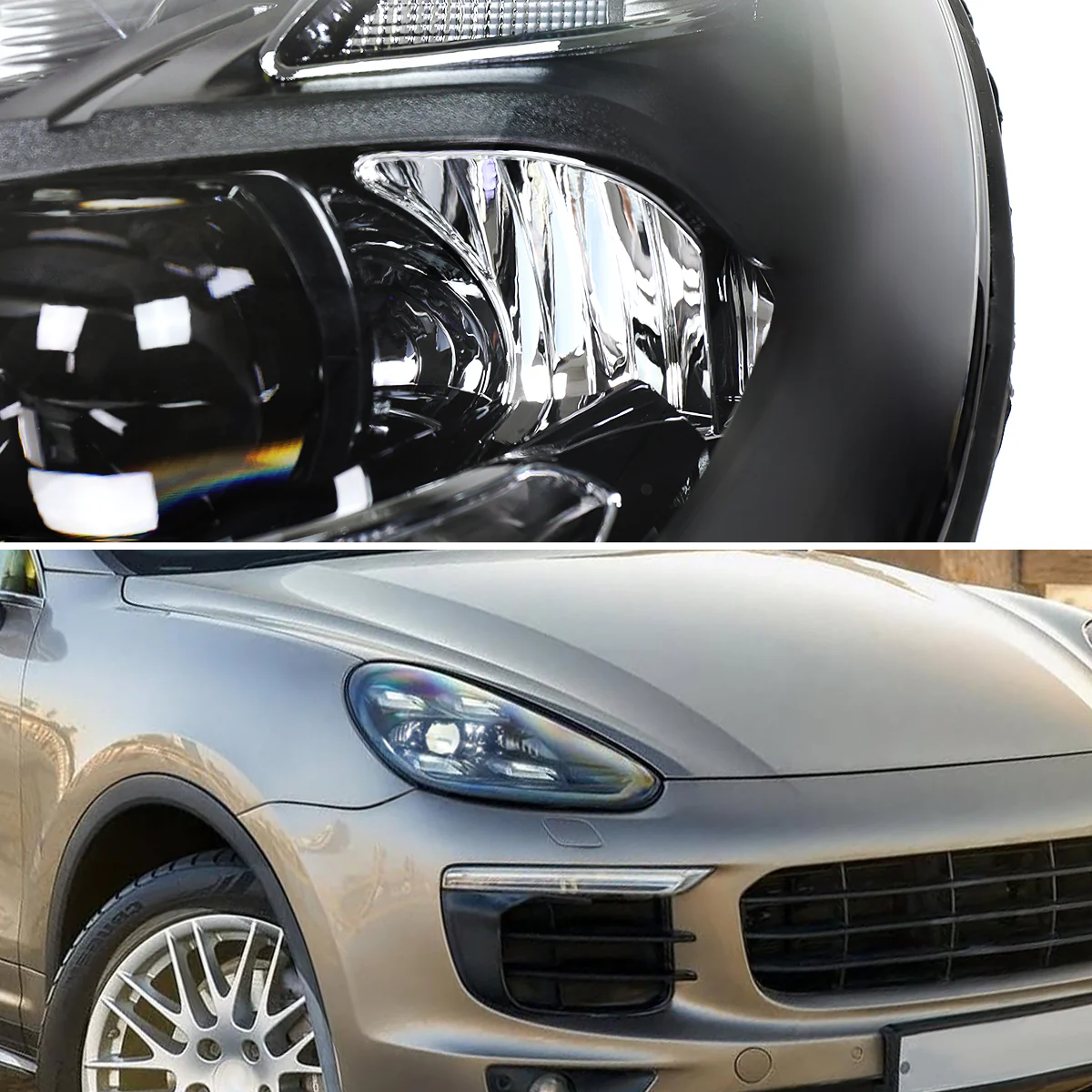 Spec-D Projector Headlights Porsche Cayenne (08-23) 957 & 958 LED Matrix or Quad LED Bar Style - Black - Image 31