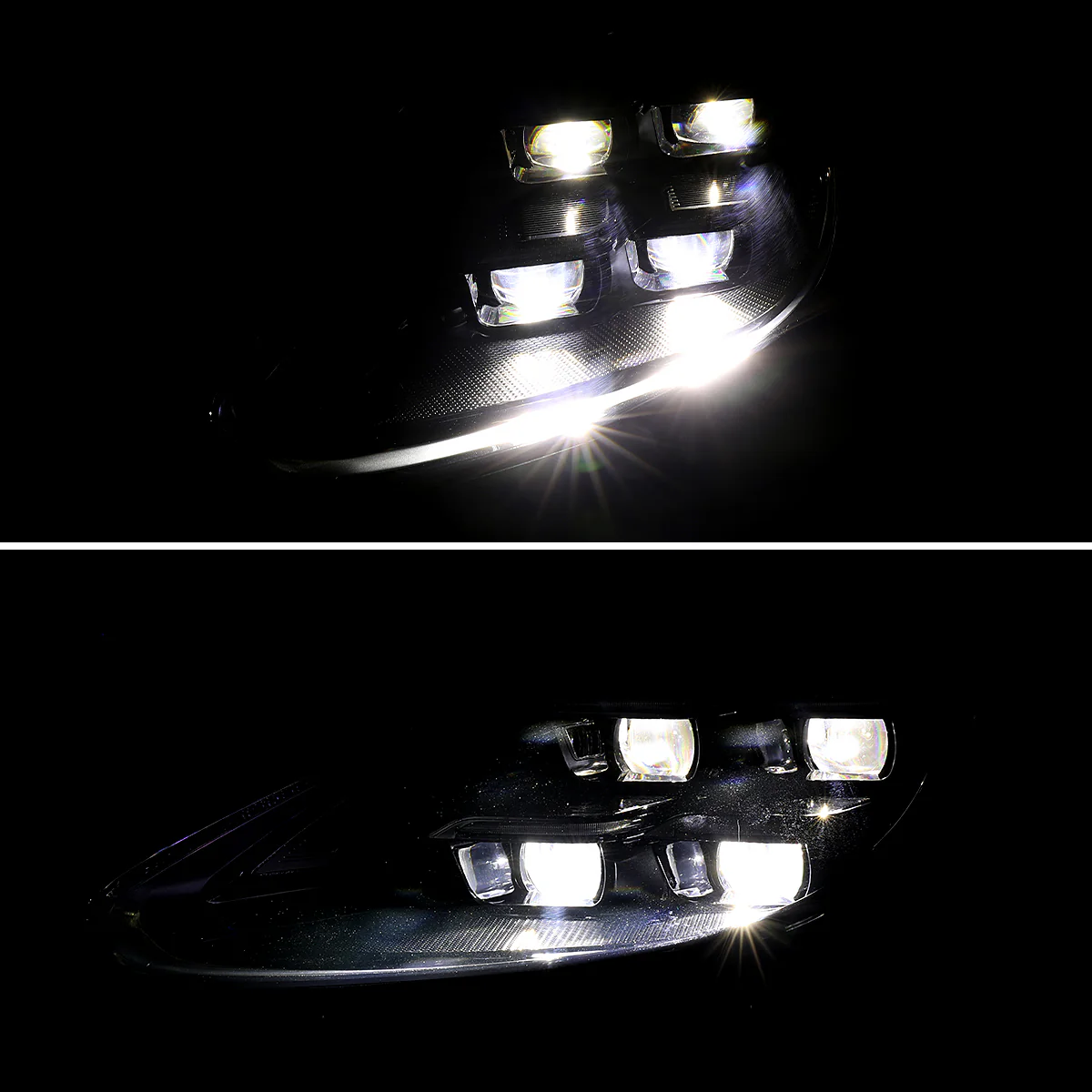 Spec-D Projector Headlights Porsche Cayenne (08-23) 957 & 958 LED Matrix or Quad LED Bar Style - Black - Image 6