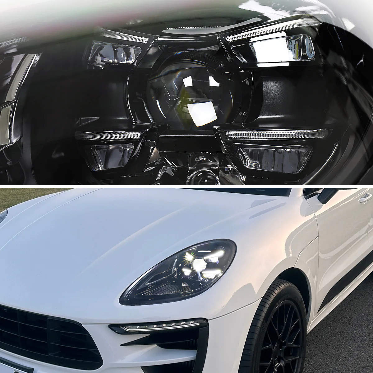Spec-D Projector Headlights Porsche Macan (15-24) 95B.1 & 95B.2 LED Matrix Style - Black - Image 12