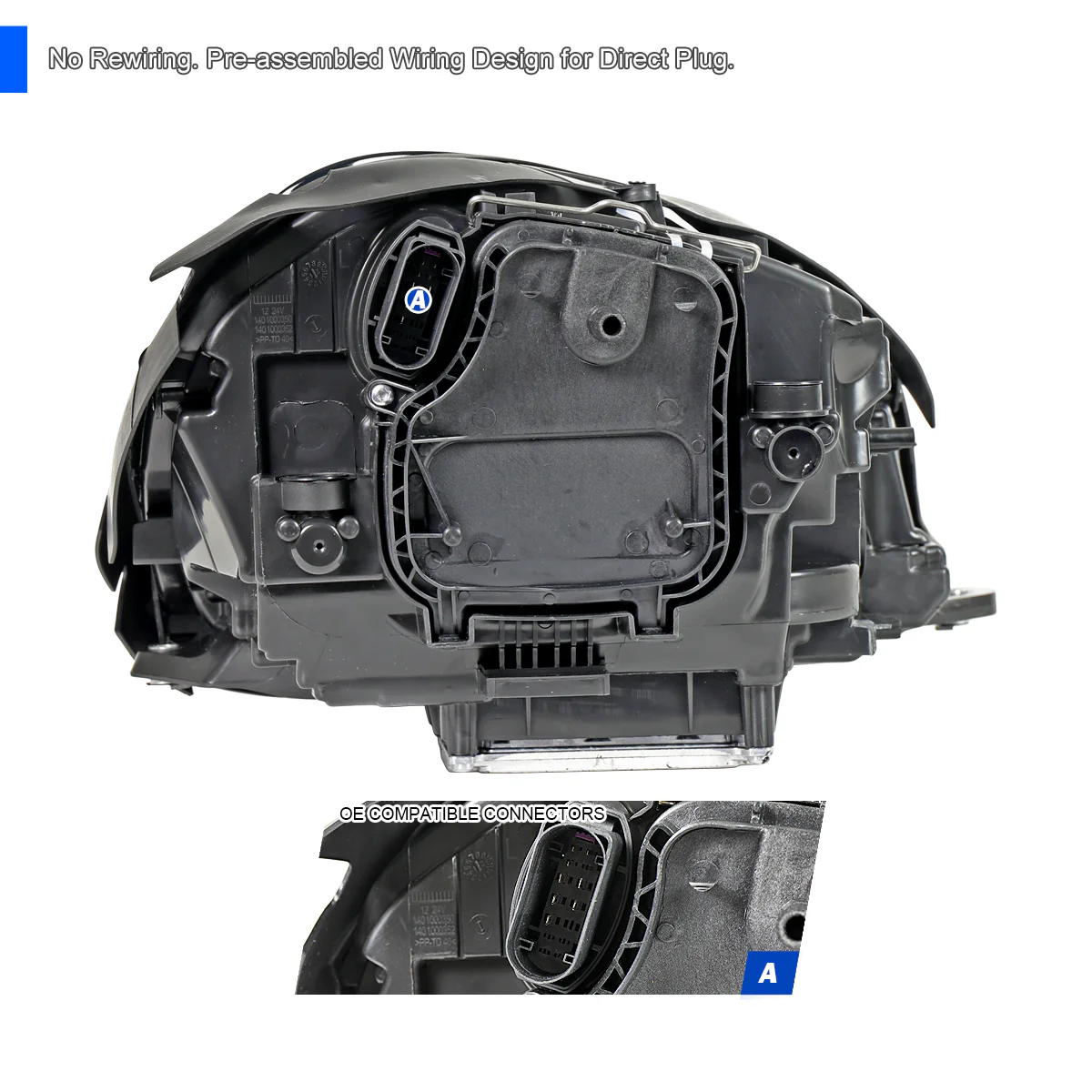Spec-D Projector Headlights Porsche Macan (15-24) 95B.1 & 95B.2 LED Matrix Style - Black - Image 13