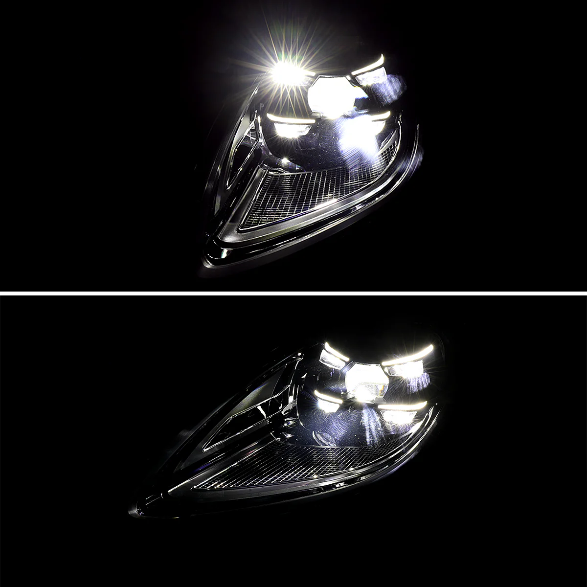 Spec-D Projector Headlights Porsche Macan (15-24) 95B.1 & 95B.2 LED Matrix Style - Black - Image 2