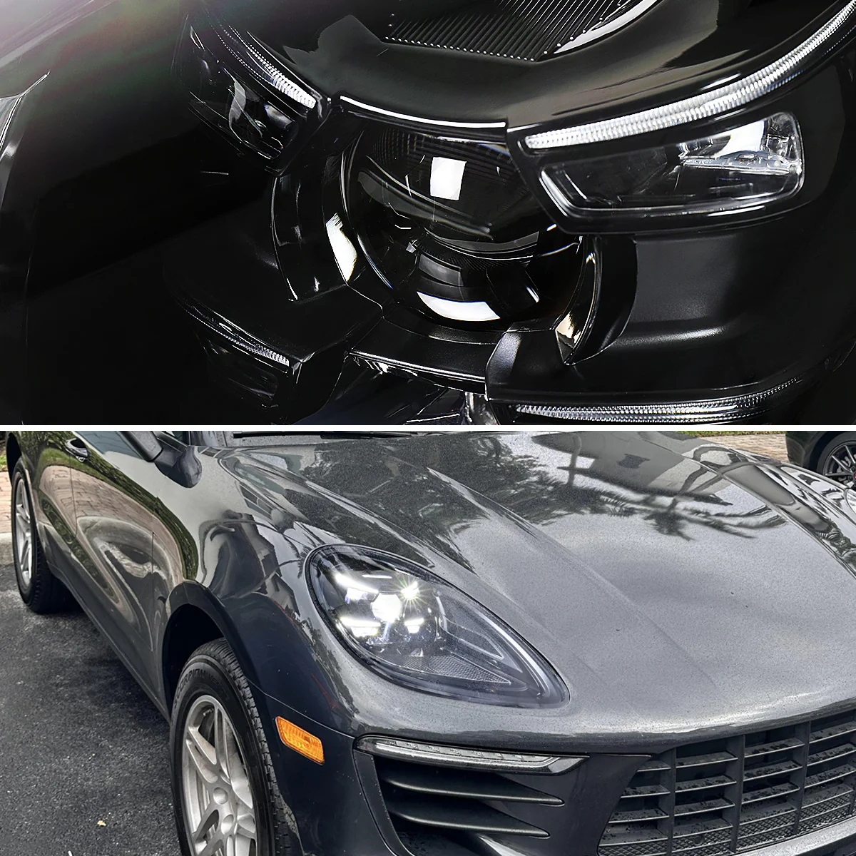 Spec-D Projector Headlights Porsche Macan (15-24) 95B.1 & 95B.2 LED Matrix Style - Black - Image 5