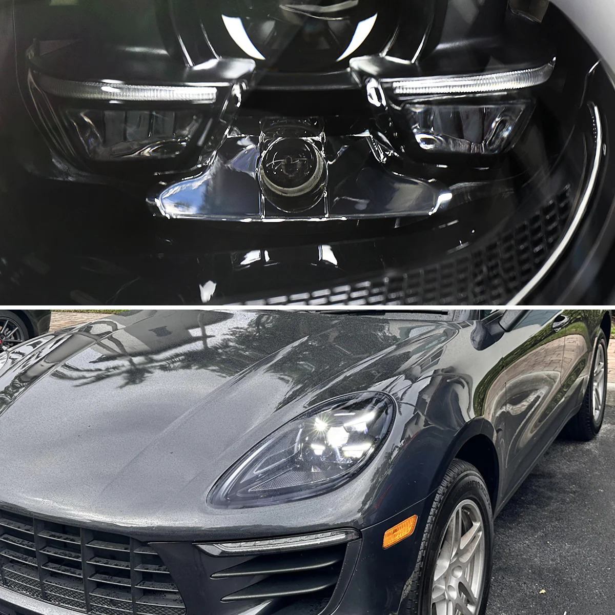 Spec-D Projector Headlights Porsche Macan (15-24) 95B.1 & 95B.2 LED Matrix Style - Black - Image 6