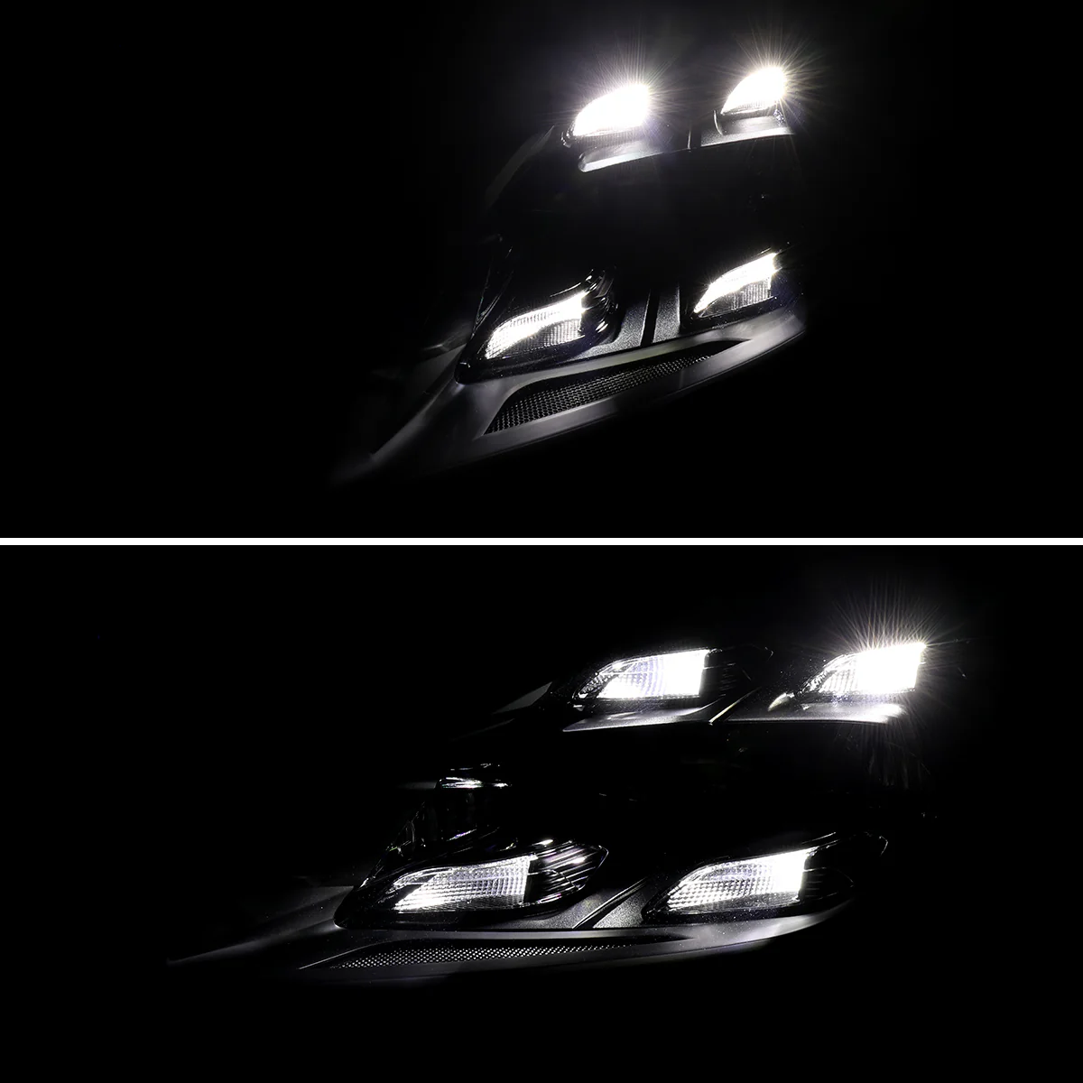 Spec-D Projector Headlights Porsche Panamera (10-22) 970 LED Matrix or Quad LED Bar Style - Black - Image 14