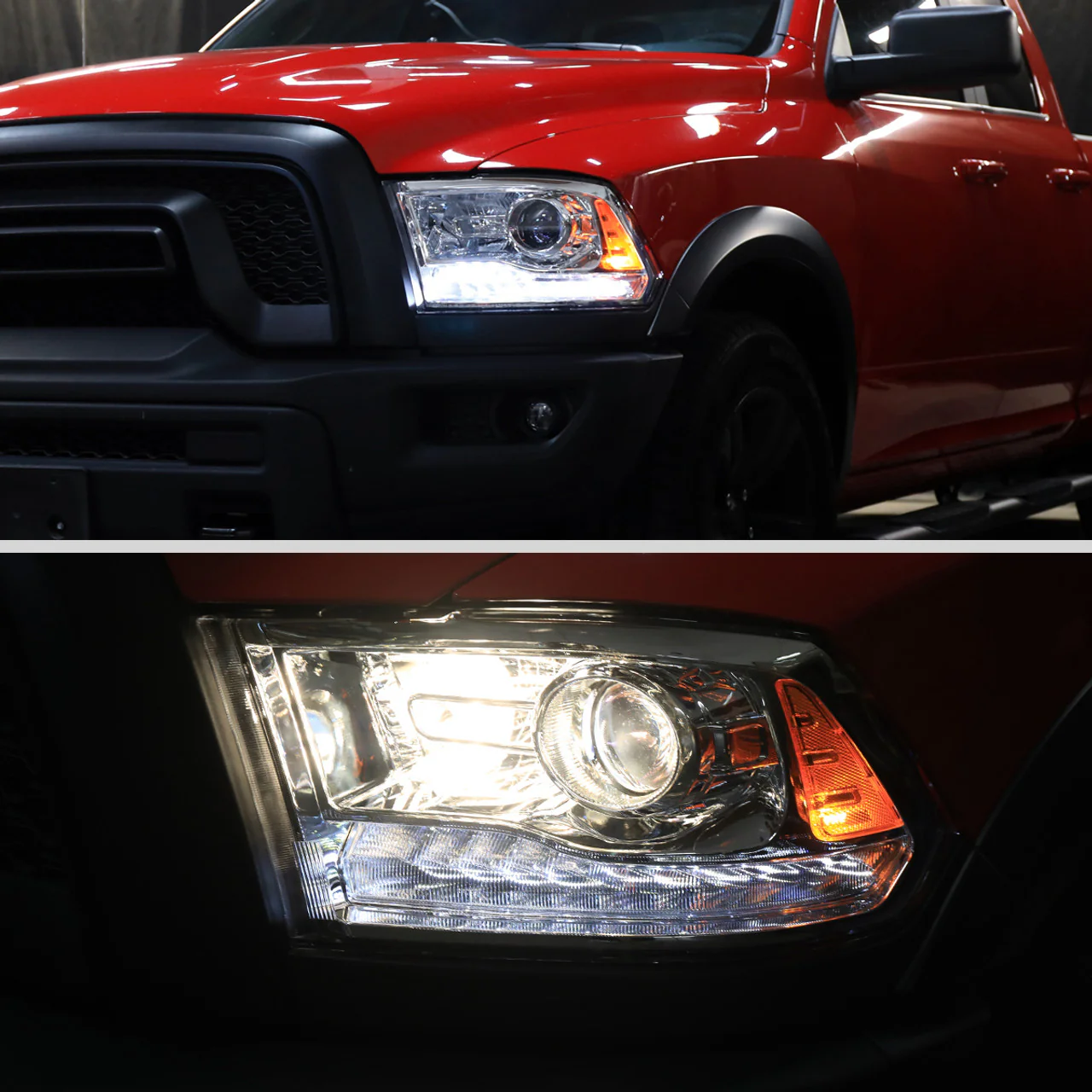 Spec-D Projector Headlights Ram 1500 2500 3500 (2013-2024) with Optional Sequential LED Signal - Image 17