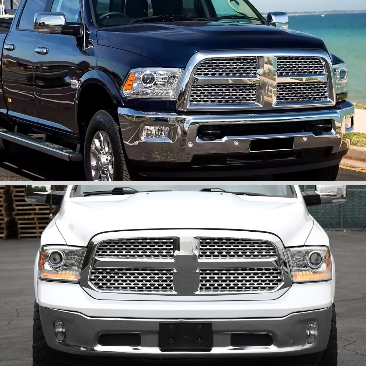 Spec-D Projector Headlights Ram 1500 2500 3500 (2013-2024) with Optional Sequential LED Signal - Image 4