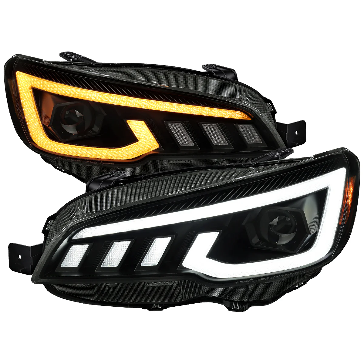 Spec-D Projector Headlights Subaru WRX & WRX STi (2015-2021) Black w/ Sequential Switchback LED DRL - Image 26