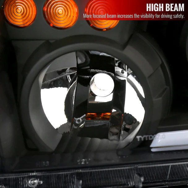 Spec-D Projector Headlights Toyota Sequoia (08-17) w/ Retro Style LED Tube - Black or Chrome - Image 13
