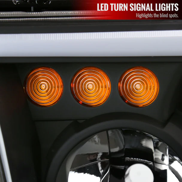 Spec-D Projector Headlights Toyota Sequoia (08-17) w/ Retro Style LED Tube - Black or Chrome - Image 15
