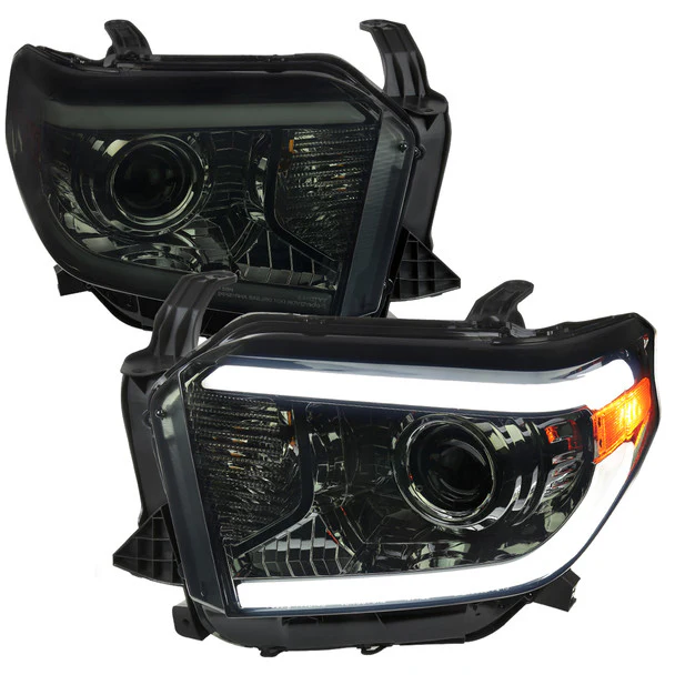 Spec-D Projector Headlights Toyota Tundra (2014-2021) w/ Switchback Sequential Turn Signal LED Bar - Black or Chrome - Image 10