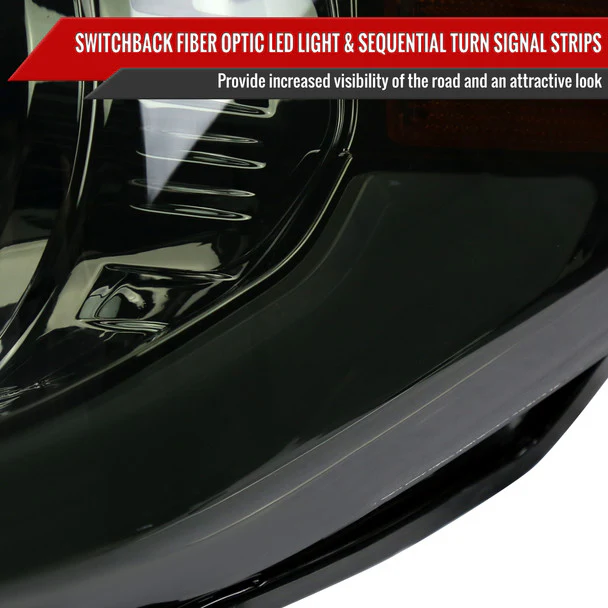 Spec-D Projector Headlights Toyota Tundra (2014-2021) w/ Switchback Sequential Turn Signal LED Bar - Black or Chrome - Image 13