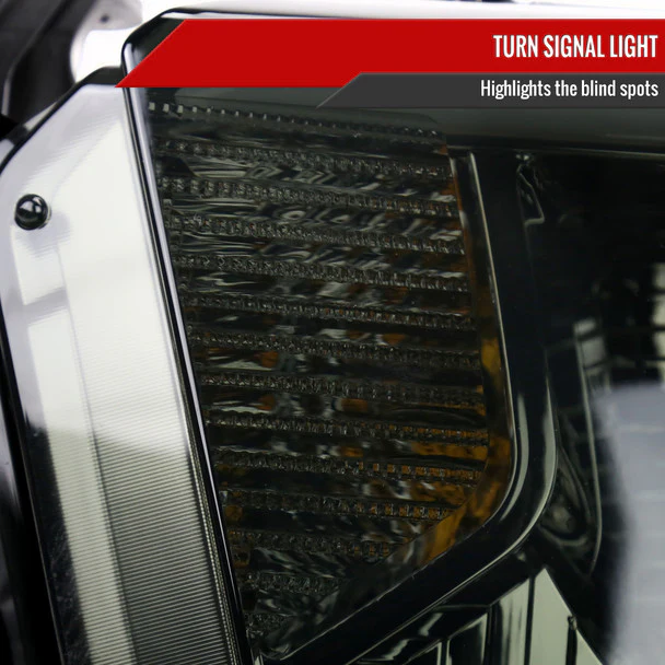 Spec-D Projector Headlights Toyota Tundra (2014-2021) w/ Switchback Sequential Turn Signal LED Bar - Black or Chrome - Image 14