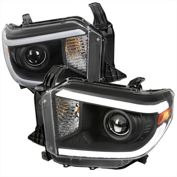 Spec-D Projector Headlights Toyota Tundra (2014-2021) w/ Switchback Sequential Turn Signal LED Bar - Black or Chrome - Image 19