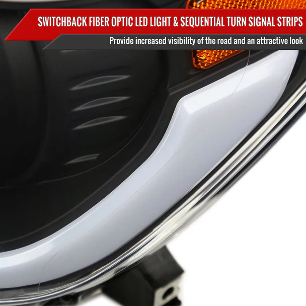 Spec-D Projector Headlights Toyota Tundra (2014-2021) w/ Switchback Sequential Turn Signal LED Bar - Black or Chrome - Image 22