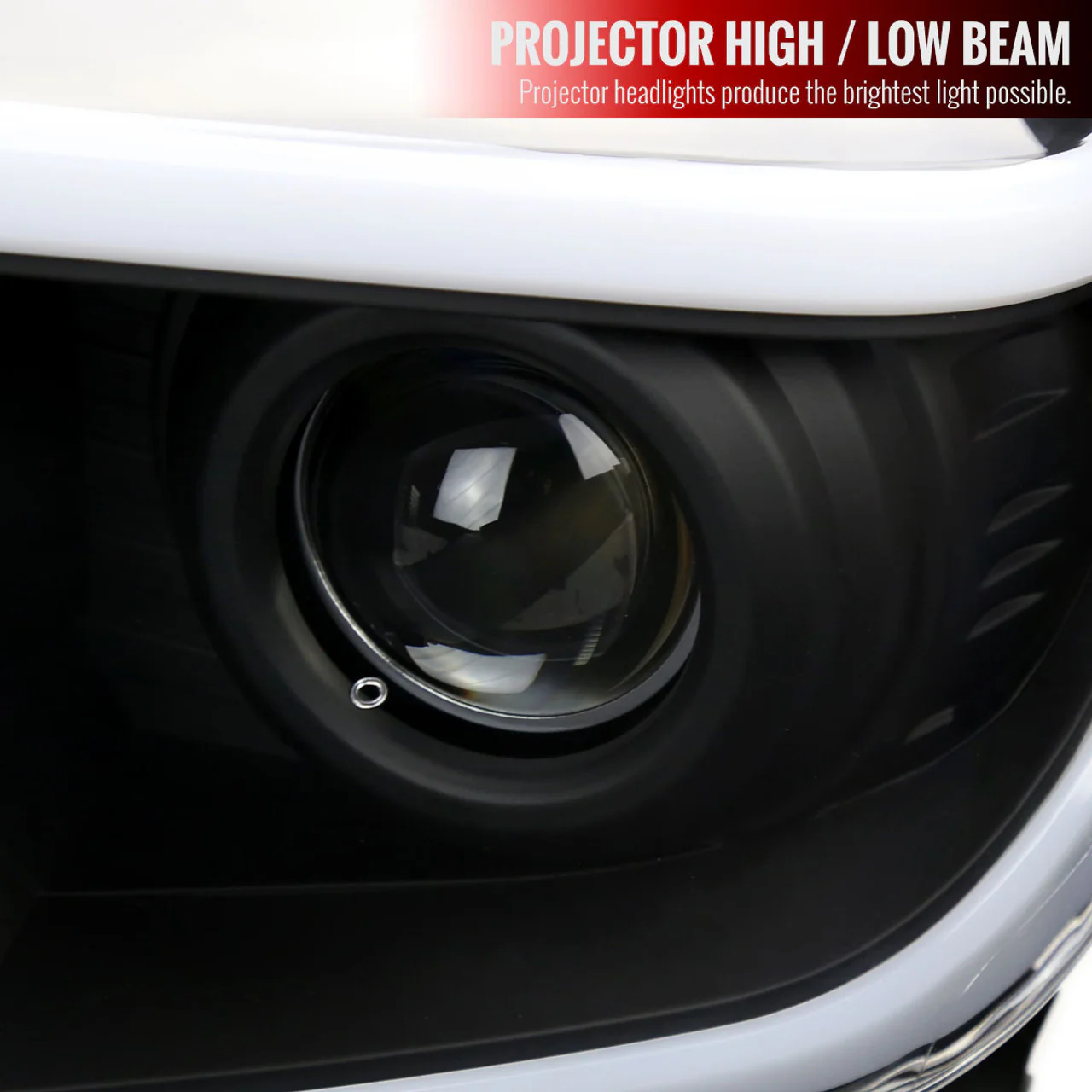 Spec-D Projector Headlights Tundra (14-21) w/ Fiber Optic LED Bar Chrome or Matte Black Housing - Image 13