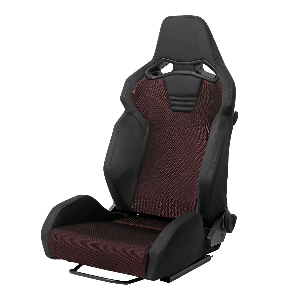 Spec-D Racing Seats (Adjustable & Reclinable) Suede or Leather - Black / Red / Gray - Image 10