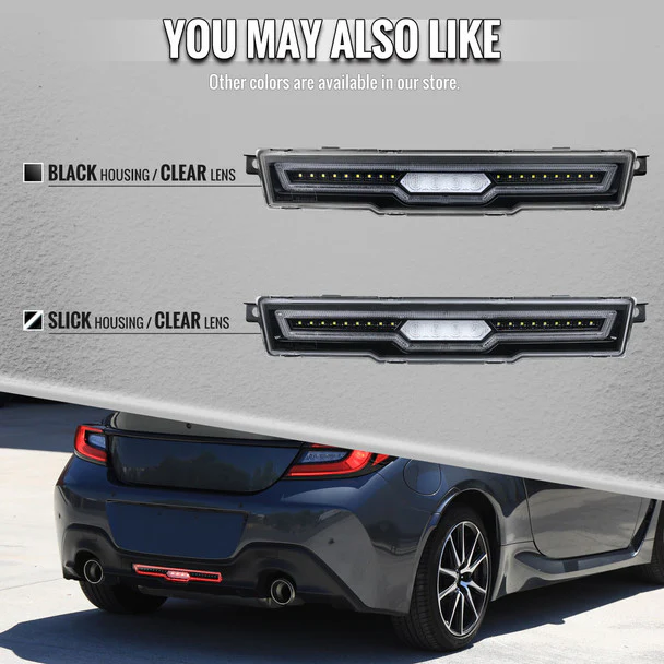 Spec-D Rear Bumper LED Brake Light Subaru BRZ & Toyota GR86 (2022-2026) Jet Black / Matte Black - Image 8