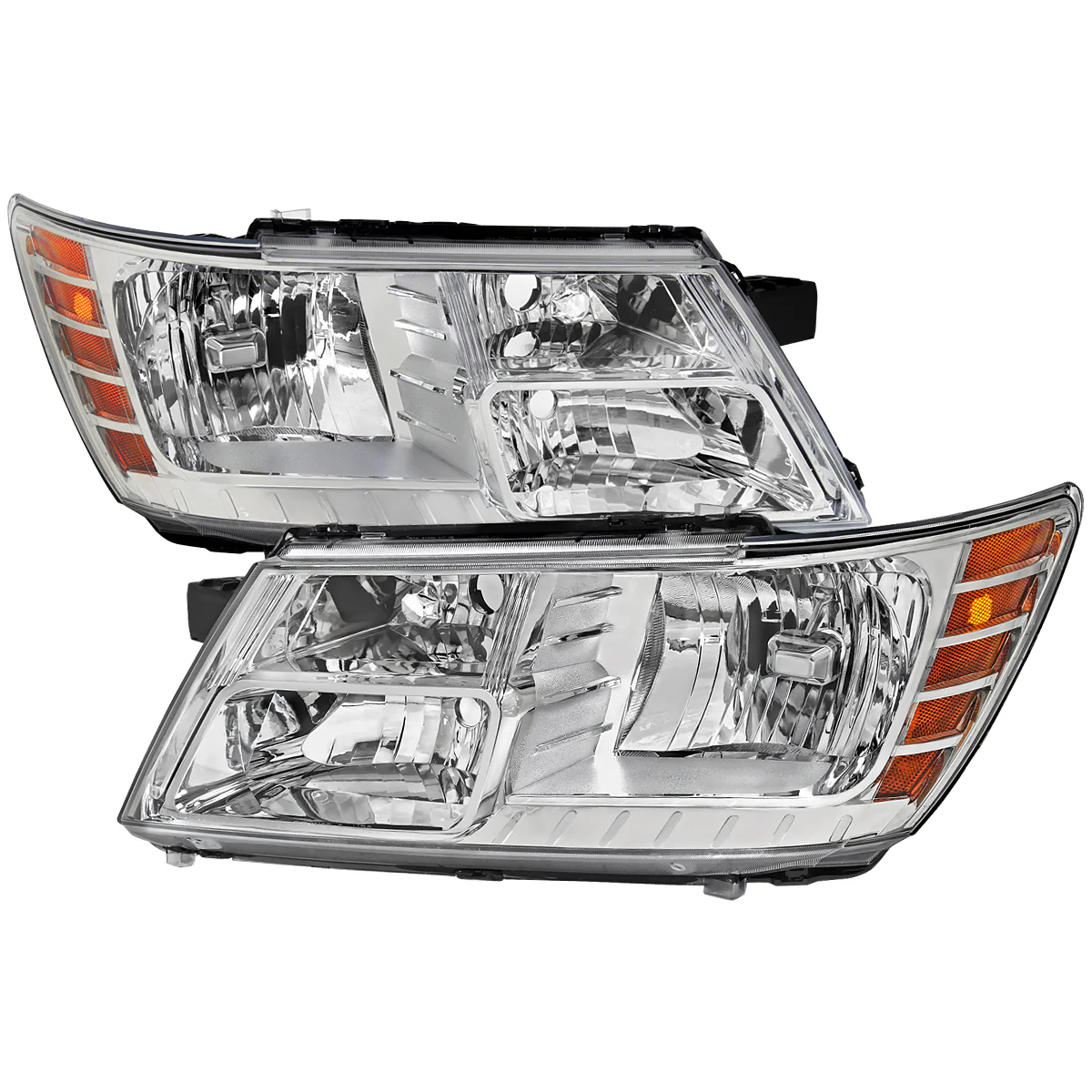 Spec-D Replacement Headlights Dodge Journey (2009-2020) Smoked / Chrome Housing OEM Style - Image 2